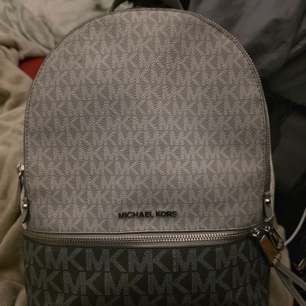 Michael Kors Two-Tone Gray Backpack
